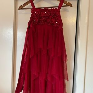 Burgundy color dress